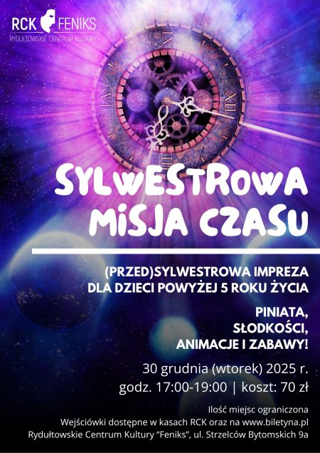 Sylwestrowa Misja Czasu | impreza dla dzieci